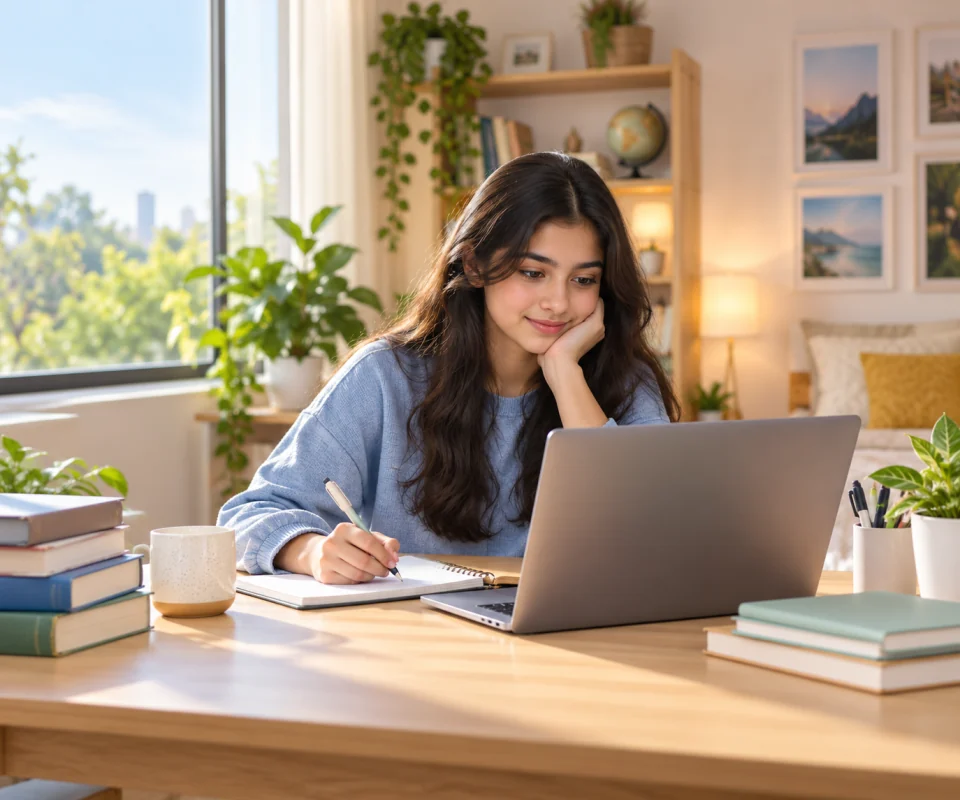 Online deneme çözen öğrenci
